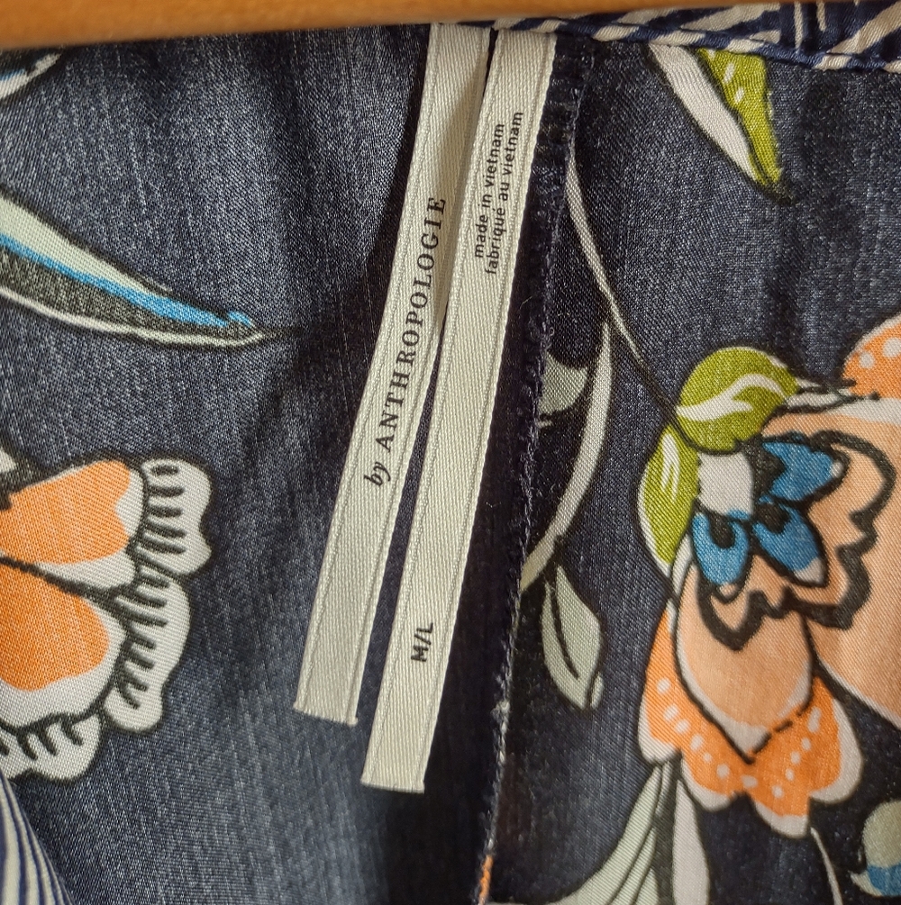 Anthropologie Navy Kimono Robe - Picture 8 of 10